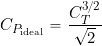 \[ C_{P_{\rm ideal}} = \frac{C_T^{3/2}}{\sqrt{2}} \]