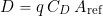 \begin{equation*} D = q \, C_D \, A_{\rm ref} \end{equation*}