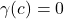 \gamma(c) = 0
