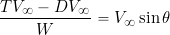 \begin{equation*} \frac{T V_{\infty} - D V_{\infty}}{W} = V_{\infty} \sin \theta \end{equation*}