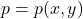 p = p(x,y)
