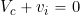 V_c + v_i = 0