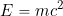\begin{equation*} E = mc^2 \end{equation*}