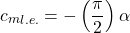 \[{c_{m}}_{l.e.} = - \left( \frac{\pi}{2} \right)\alpha\]