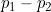 Rendered by QuickLaTeX.com p_1 - p_2