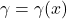 \gamma = \gamma(x)