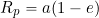\begin{equation*} R_p = a (1 - e) \end{equation*}