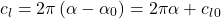 \[c_{l} = 2\pi\left( \alpha - \alpha_{0} \right) = 2\pi\alpha + {c_{l}}_{0}\]