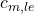 c_{m,le}
