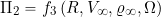\[ \Pi_{2} = f_3 \left(R, V_{\infty}, \varrho_{\infty}, \Omega \right) \]