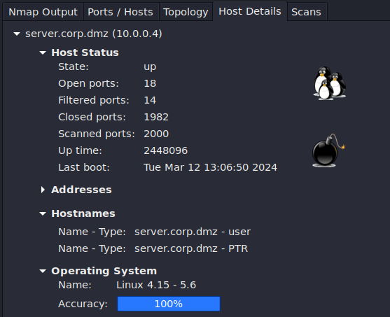 Picture of Zenmap Host Details screen