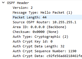 Wireshark packet details