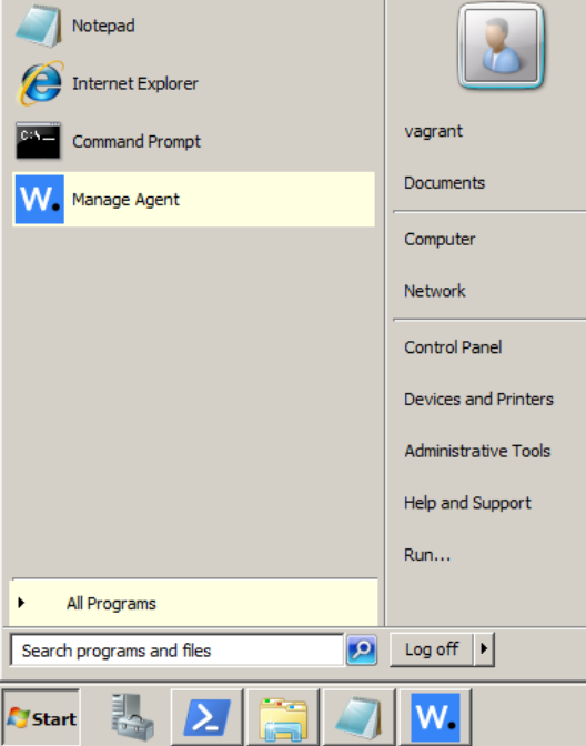 Windows start menu
