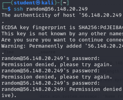 Showing ssh login attempts