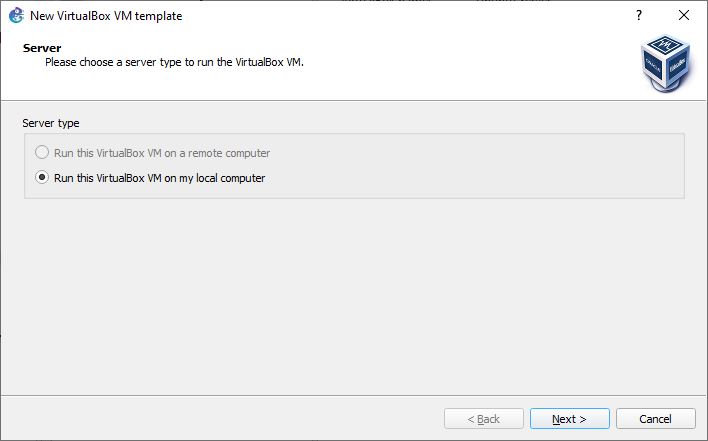 Screenshot of command