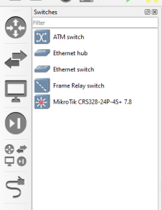Picture of GNS3 window