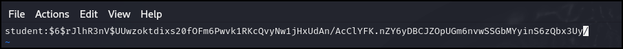 Creating a new file with the user student