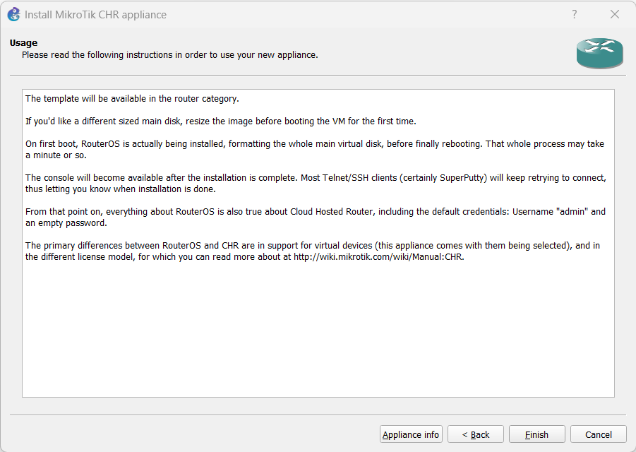 Screenshot of commands
