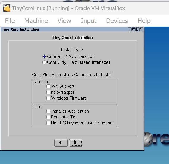 Screenshot of commands