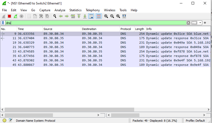 Wireshark packet capture