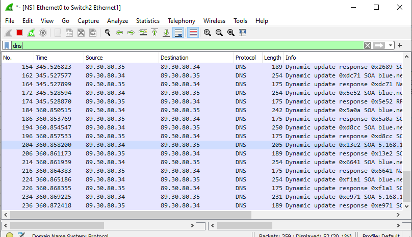 Wireshark packet capture