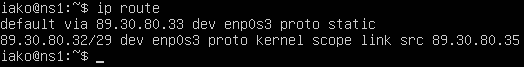 Screenshot of commands