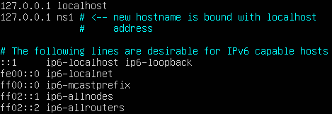 Screenshot of commands