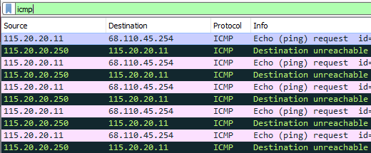 Picture of Wireshark capture