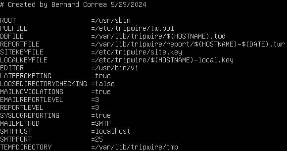 tripwire config