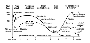 Line graph of effects of mental health.