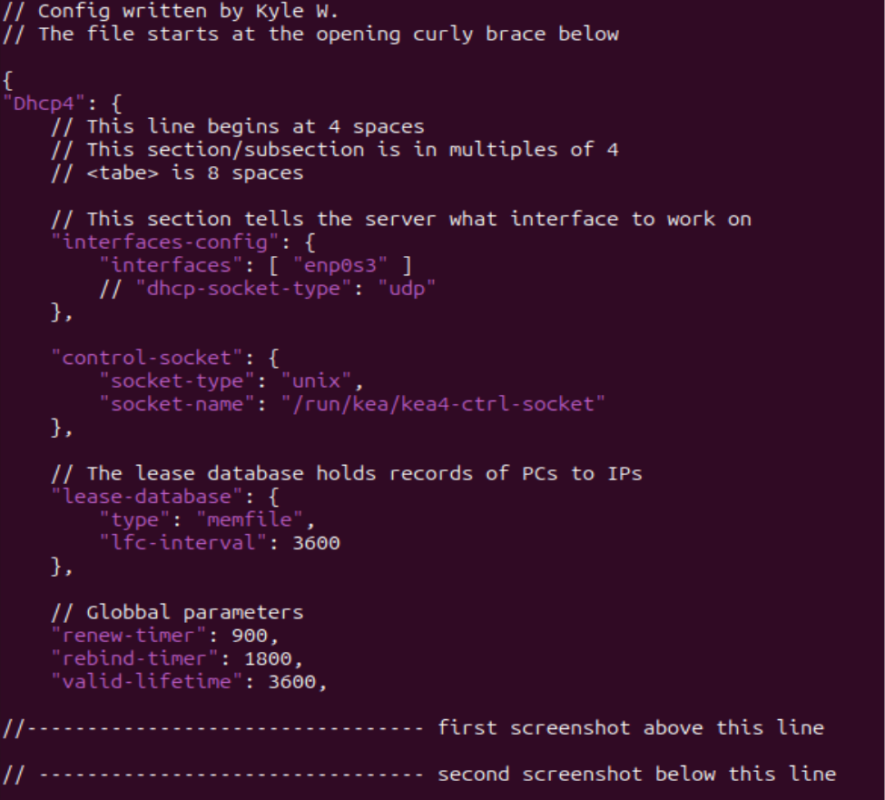 screenshot of instructions
