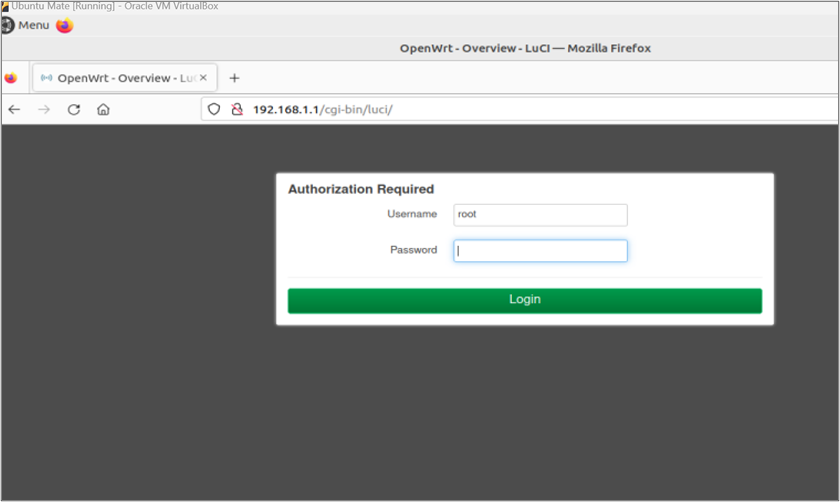 OpenWRT web interface