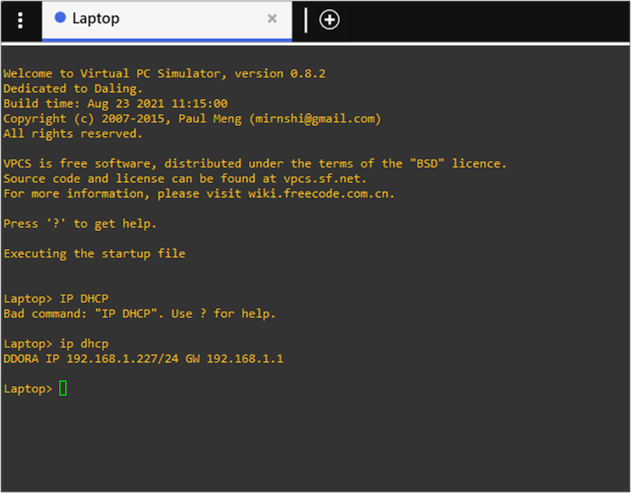 VPCS interface