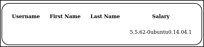 Result of SQL inject for software version