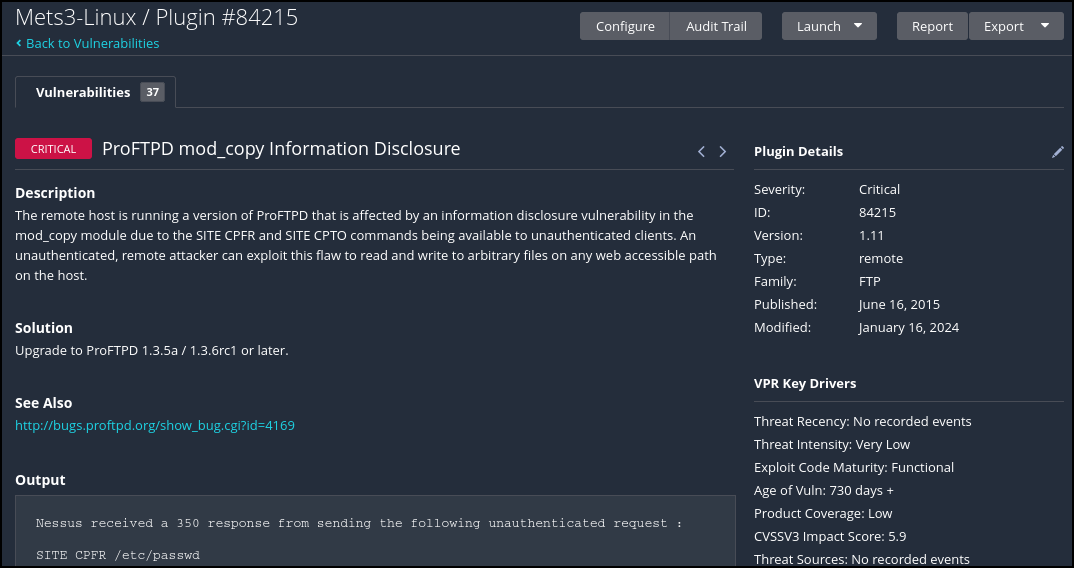 Vulnerability details