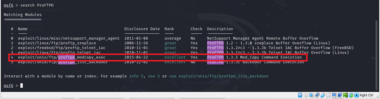 Search for the exploit