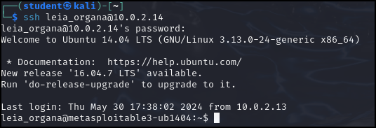 SSH login