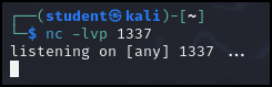Netcat is listening