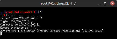 kali telnet