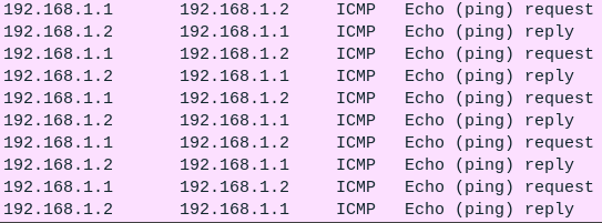 Wireshark capture