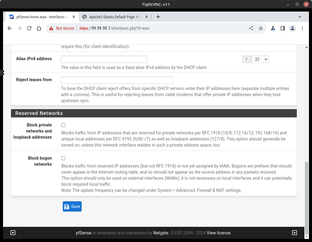 pfsense login