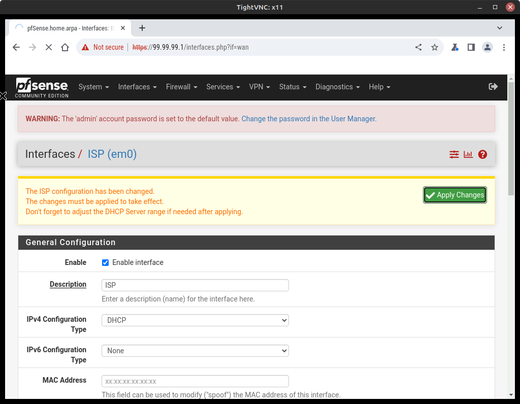 pfsense login