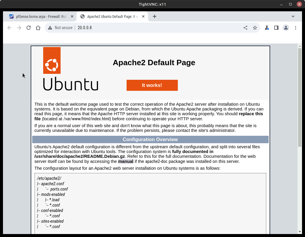 apache default page