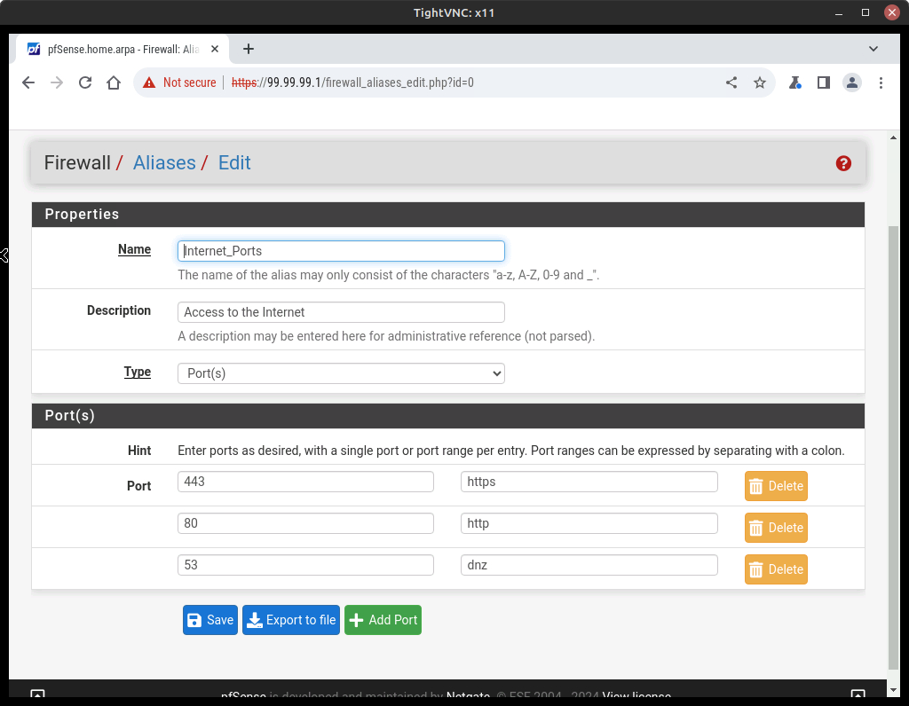 pfsense login