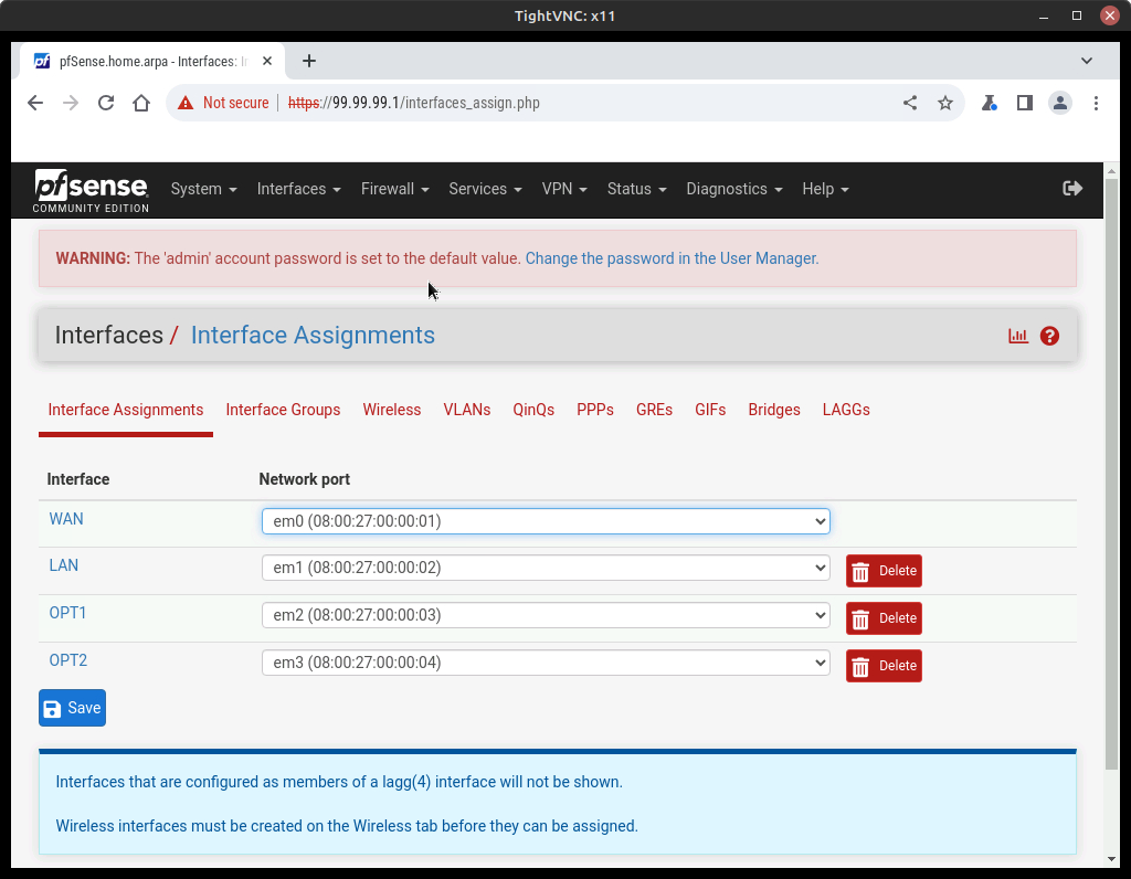 pfsense login