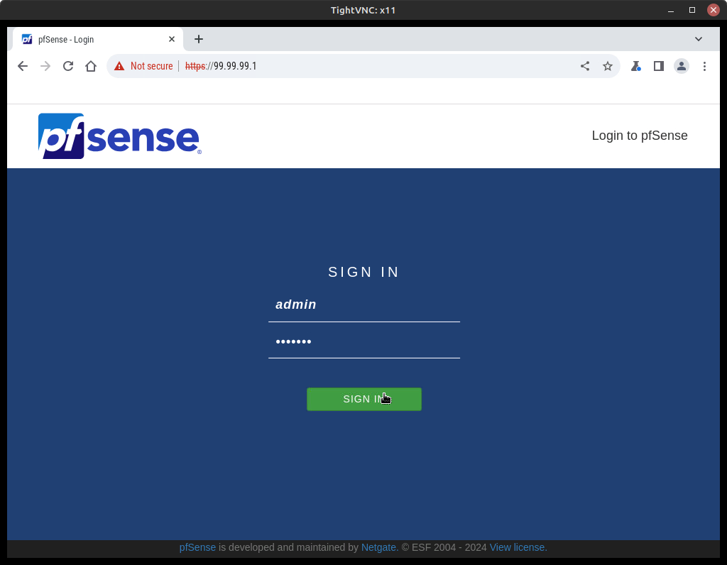 pfsense login