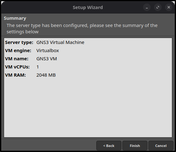 Summary screen
