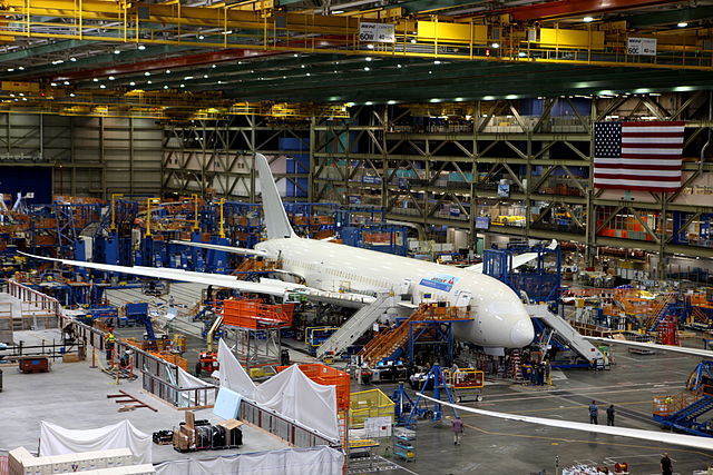 JetStar Boeing 787 in final assembly.